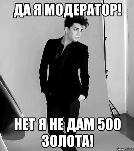 Да я модератор! Нет я не дам 500 золота!, Мем фото