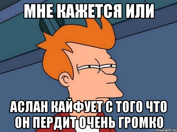 мне кажется или аслан кайфует с того что он пердит очень громко, Мем  Фрай (мне кажется или)