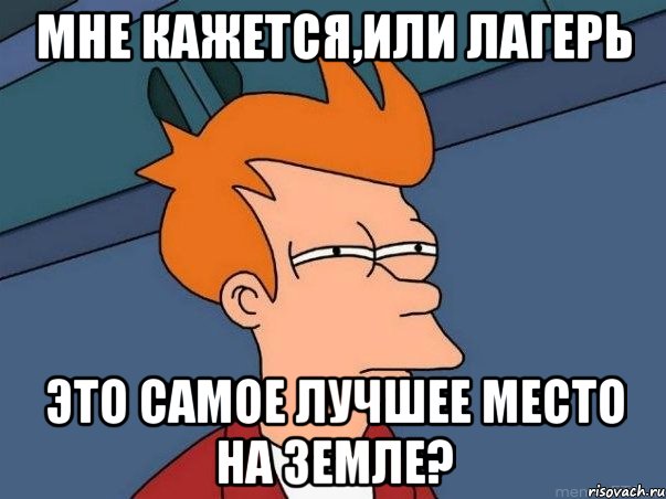 мне кажется,или лагерь это самое лучшее место на Земле?, Мем  Фрай (мне кажется или)