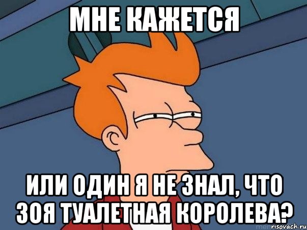 Мне кажется Или один я не знал, что зоя туалетная королева?, Мем  Фрай (мне кажется или)