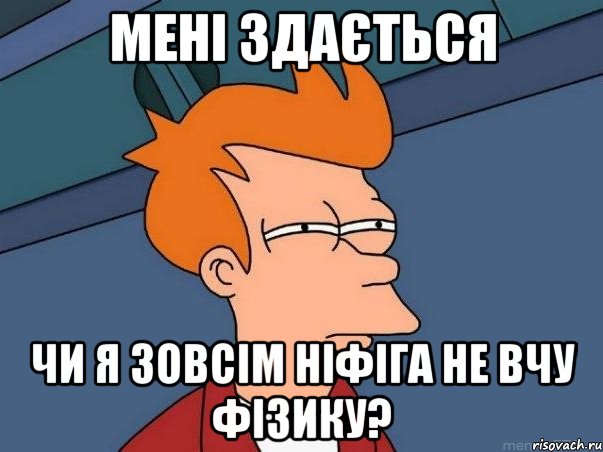 Мені здається чи я зовсім ніфіга не вчу фізику?, Мем  Фрай (мне кажется или)