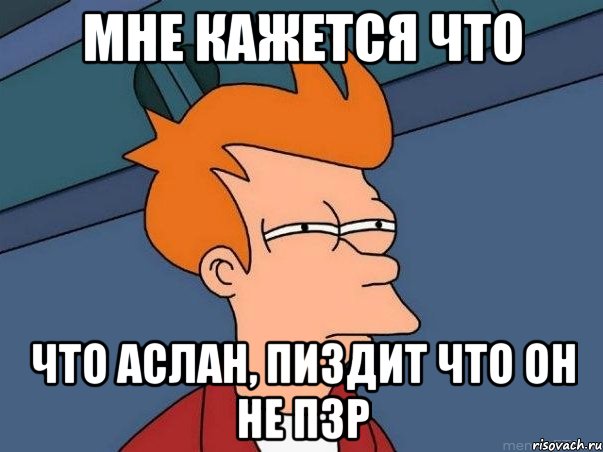 МНЕ КАЖЕТСЯ ЧТО ЧТО АСЛАН, ПИЗДИТ ЧТО ОН НЕ ПЗР, Мем  Фрай (мне кажется или)