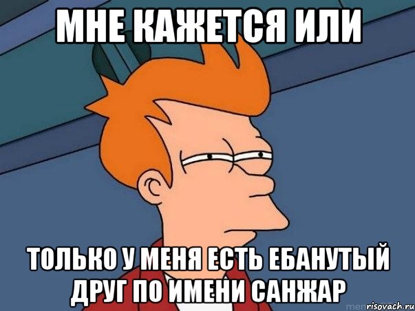 МНЕ КАЖЕТСЯ ИЛИ ТОЛЬКО У МЕНЯ ЕСТЬ ЕБАНУТЫЙ ДРУГ ПО ИМЕНИ САНЖАР, Мем  Фрай (мне кажется или)