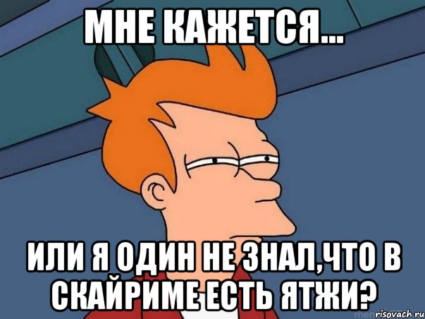 Мне кажется... Или я один не знал,что в Скайриме есть Ятжи?, Мем  Фрай (мне кажется или)