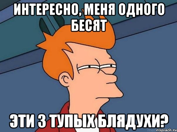 Интересно, меня одного бесят эти 3 тупых блядухи?, Мем  Фрай (мне кажется или)