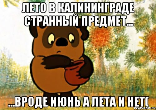 Лето в Калининграде странный предмет... ...вроде июнь а лета и нет(, Мем фывамвымы