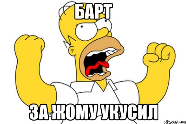 Барт За жому укусил, Мем Разъяренный Гомер
