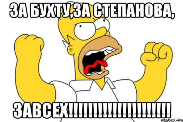 за бухту,за степанова, завсех!!!!!!!!!!!!!!!!!!!!!, Мем Разъяренный Гомер