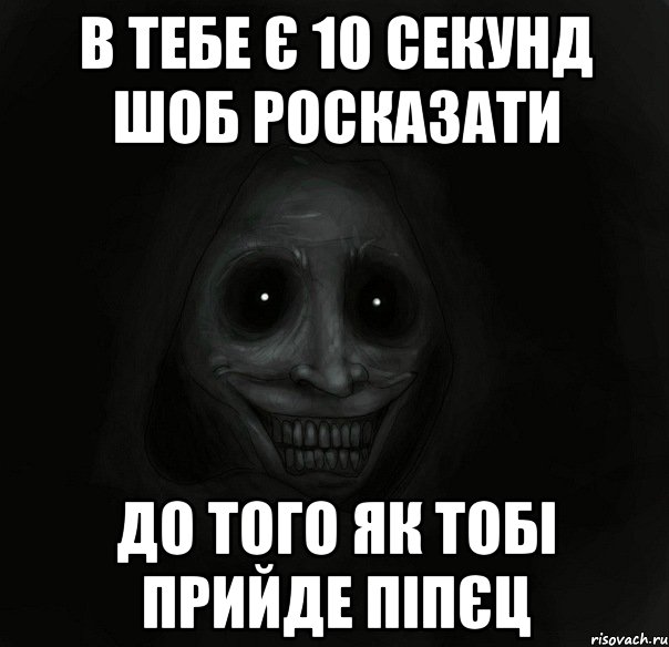 в тебе є 10 секунд шоб росказати до того як тобі прийде піпєц, Мем Ночной гость