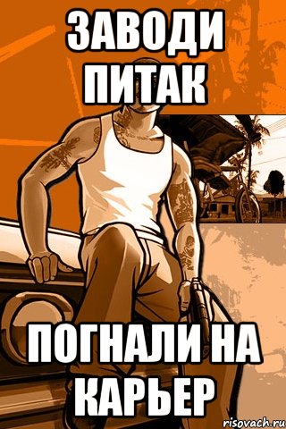 заводи питак погнали на карьер, Мем GTA