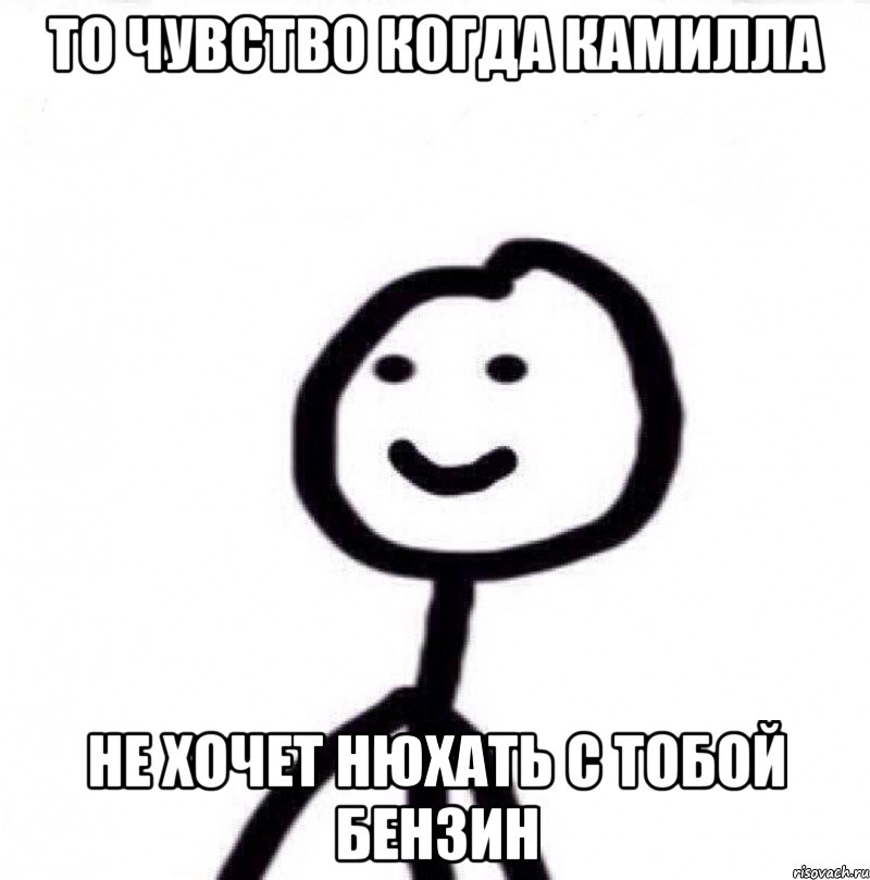 то чувство когда Камилла не хочет нюхать с тобой бензин, Мем Теребонька (Диб Хлебушек)