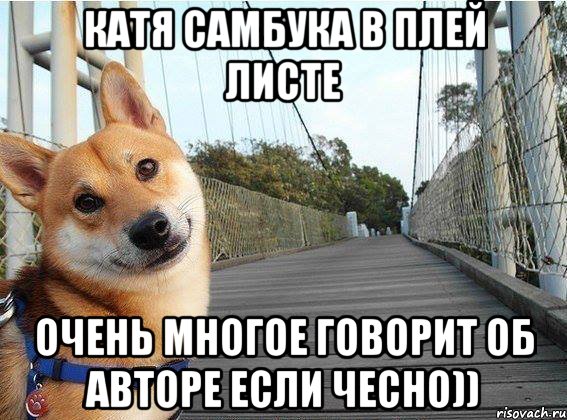 Катя Самбука в плей листе очень многое говорит об авторе если чесно))