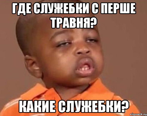 Где служебки с Перше Травня? Какие служебки?, Мем  Какой пацан (негритенок)