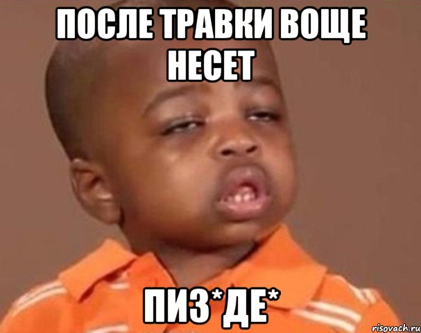 после травки воще несет пиз*де*, Мем  Какой пацан (негритенок)
