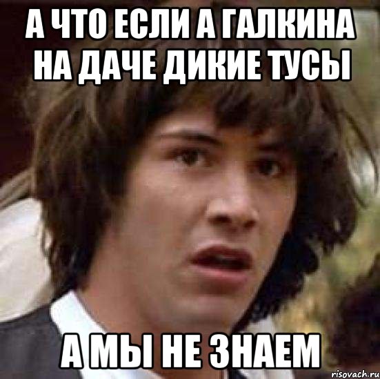 а что если а галкина на даче дикие тусы а мы не знаем, Мем А что если (Киану Ривз)