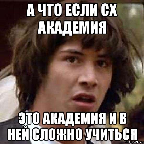 а что если сх академия это академия и в ней сложно учиться, Мем А что если (Киану Ривз)