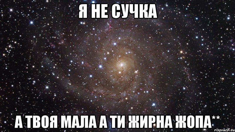 я не сучка а твоя мала а ти жирна жопа**, Мем  Космос (офигенно)