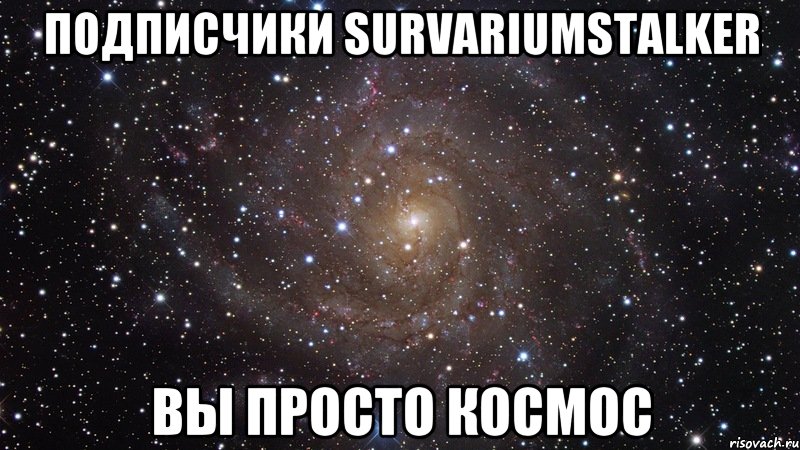 подписчики survariumstalker вы просто космос, Мем  Космос (офигенно)