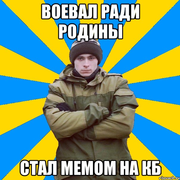 Воевал ради Родины Стал мемом на КБ