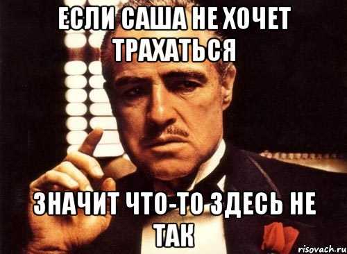 если саша не хочет трахаться значит что-то здесь не так, Мем крестный отец