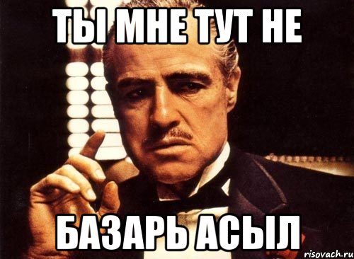 ты мне тут не базарь АСЫЛ, Мем крестный отец