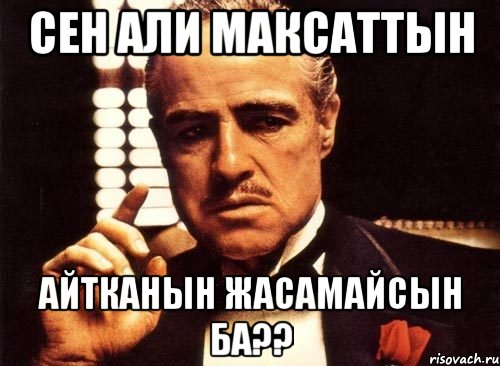 Сен али Максаттын Айтканын жасамайсын ба??, Мем крестный отец