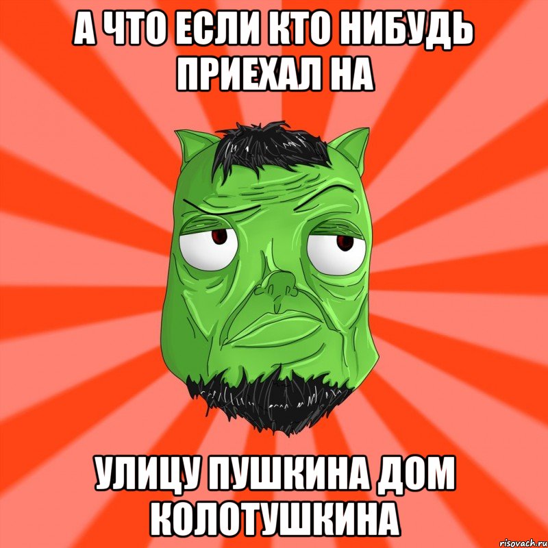 А что если кто нибудь приехал на Улицу Пушкина дом Колотушкина, Мем Лицо Вольнова когда ему говорят