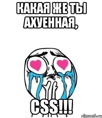 какая же ты ахуенная, CSS!!!, Мем Влюбленный