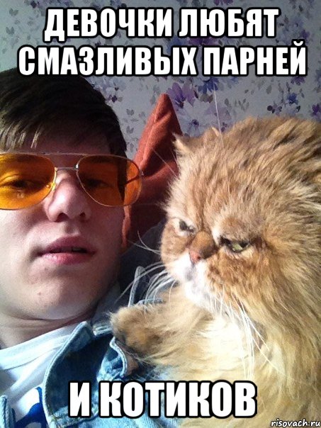 Девочки любят смазливых парней и котиков, Мем ляляляля