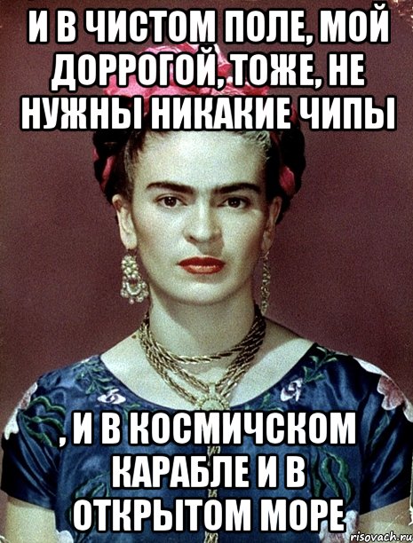 И в чистом поле, мой доррогой, тоже, не нужны никакие чипы , и в космичском карабле и в открытом море