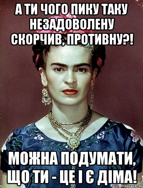 А ти чого пику таку незадоволену скорчив, противну?! Можна подумати, що ти - це і є Діма!
