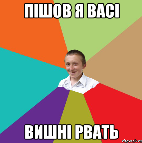 ПІШОВ Я ВАСІ ВИШНІ РВАТЬ, Мем  малый паца