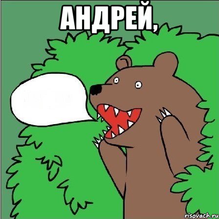 Андрей, , Мем Медведь-шлюха