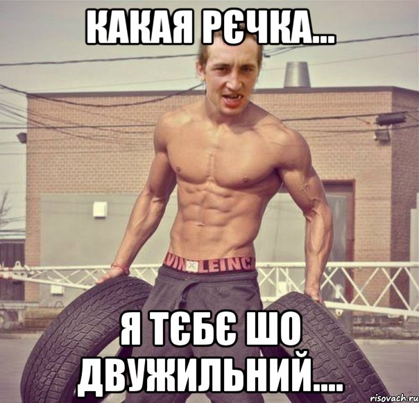 какая рєчка... я тєбє шо двужильний....