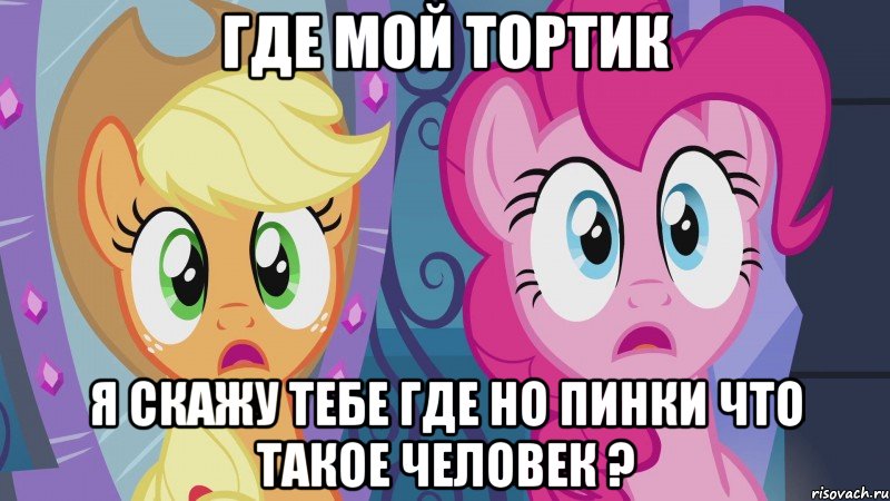 где мой тортик я скажу тебе где но Пинки что такое человек ?