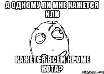 а одному ли мне кажется или кажется всем кроме кота?, Мем Мне кажется или