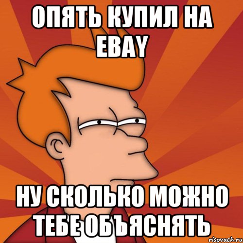 опять купил на ebay ну сколько можно тебе объяснять, Мем Мне кажется или (Фрай Футурама)