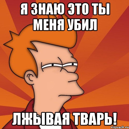 Я знаю это ты меня убил лжывая тварь!, Мем Мне кажется или (Фрай Футурама)