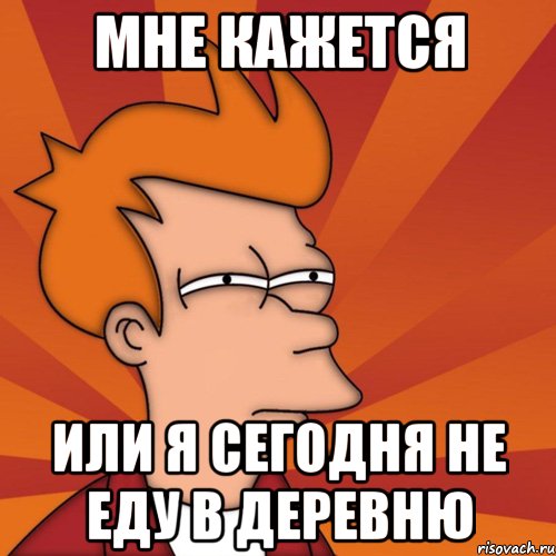 Мне кажется или я сегодня не еду в деревню, Мем Мне кажется или (Фрай Футурама)