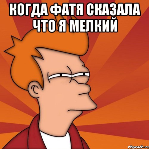 Когда Фатя сказала что я мелкий , Мем Мне кажется или (Фрай Футурама)