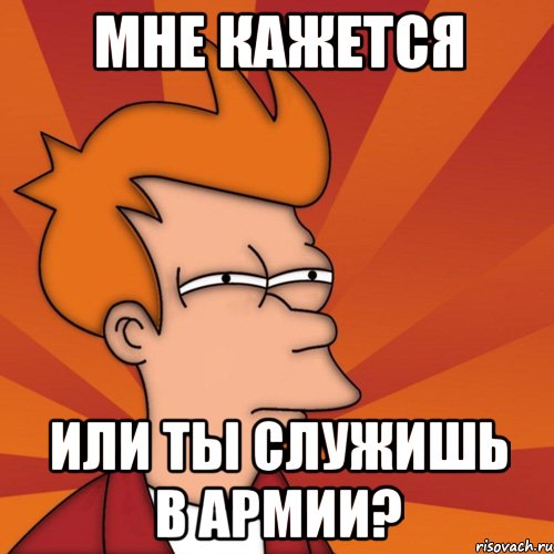 мне кажется или ты служишь в армии?, Мем Мне кажется или (Фрай Футурама)