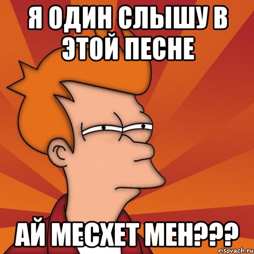 я один слышу в этой песне ай месхет мен???, Мем Мне кажется или (Фрай Футурама)