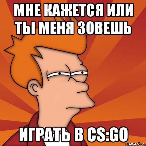 Мне кажется или ты меня зовешь играть в cs:go