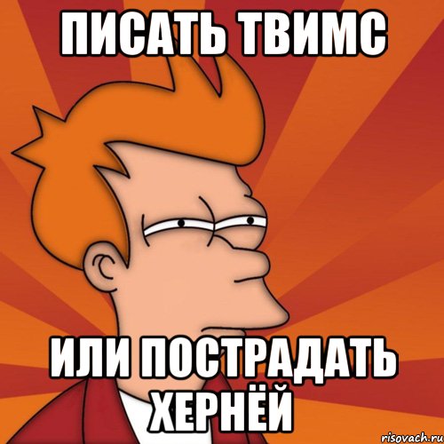Писать ТВИМС или пострадать хернёй