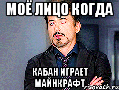 Моё лицо когда Кабан играет майнкрафт