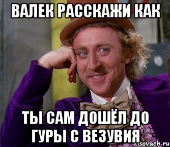 Валек расскажи как Ты сам дошёл до гуры с Везувия, Мем мое лицо