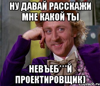 НУ ДАВАЙ РАССКАЖИ МНЕ КАКОЙ ТЫ НЕВЪЕБ***Й ПРОЕКТИРОВЩИК), Мем мое лицо