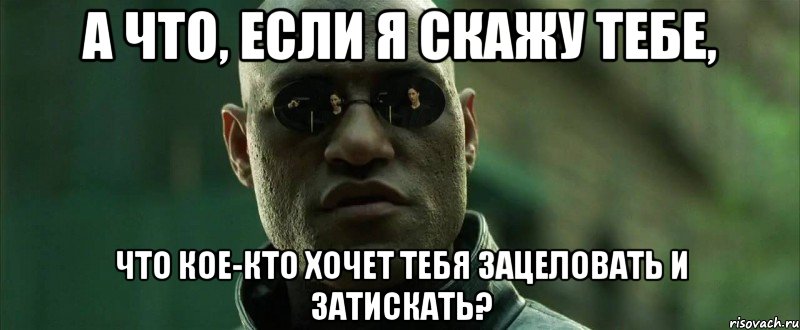 А что, если я скажу тебе, что кое-кто хочет тебя зацеловать и затискать?