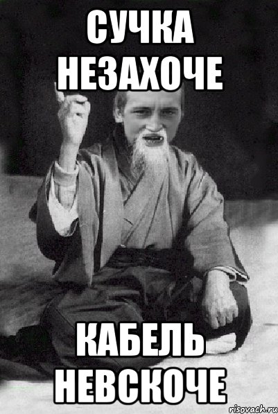 Сучка незахоче кабель невскоче, Мем Мудрий паца