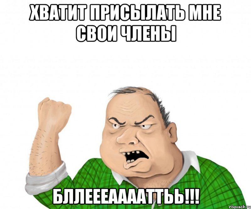 Хватит присылать мне свои члены БЛЛЕЕЕААААТТЬЬ!!!, Мем мужик